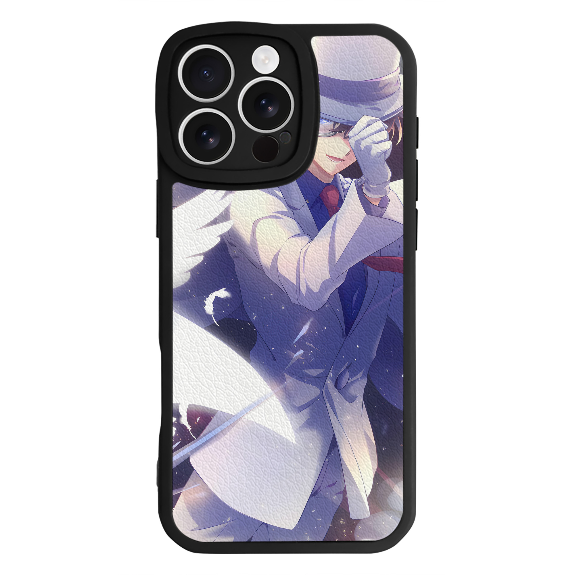 （画像用） 名探偵コナン Detective Conan 【iPhone 16シリーズ対応】シリコンスマホケース（レザー調） 材質：シリコン